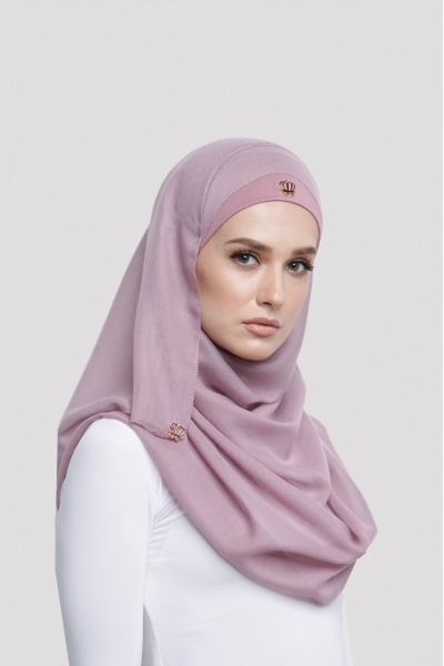 COTTON VOILE SHAWL - MAUVE